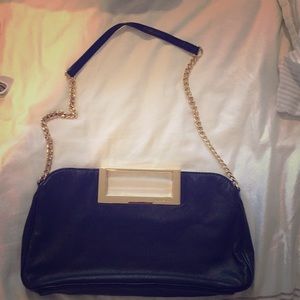 Black leather Michael kors clutch/bag